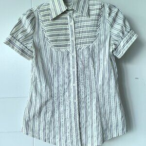 Beautifully tailored striped blouse, size 36 (fits XS-S)